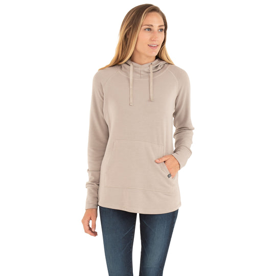 Free Fly Women's Bamboo Fleece Pullover Hoody, Dune