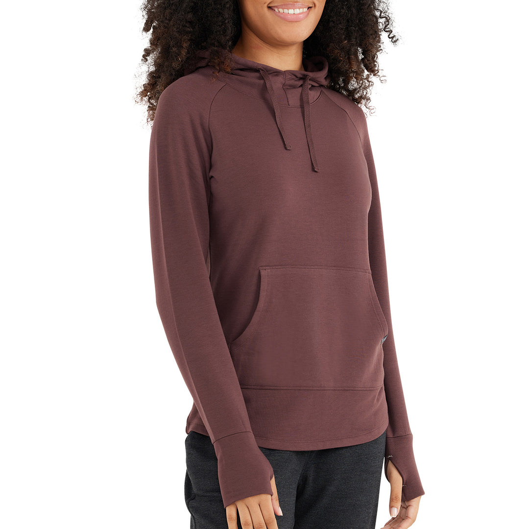Free Fly Women's Bamboo Fleece Pullover Hoody, Umber