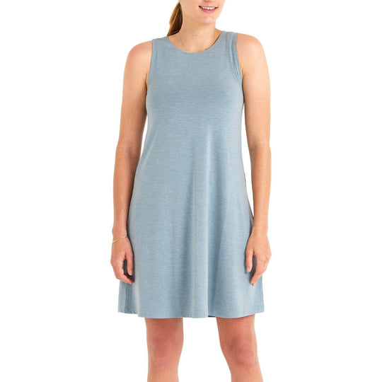 Free Fly Women's Bamboo Flex Dress, Heather Coastal Sage