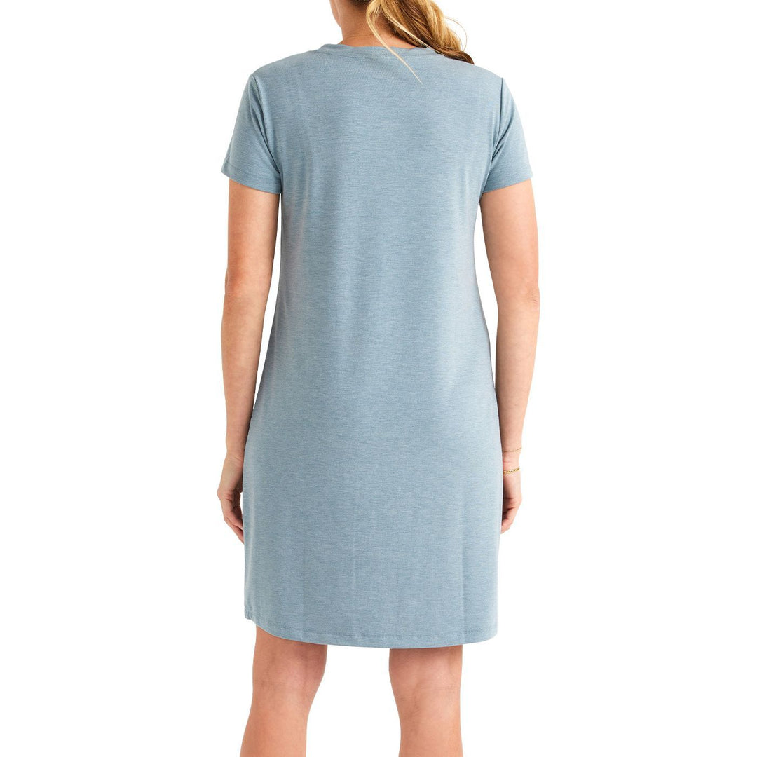 Free Fly Women's Bamboo Flex Pocket Dress, Heather Coastal Sage, view 2