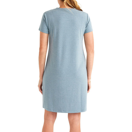 Free Fly Women's Bamboo Flex Pocket Dress, Heather Coastal Sage, view 2