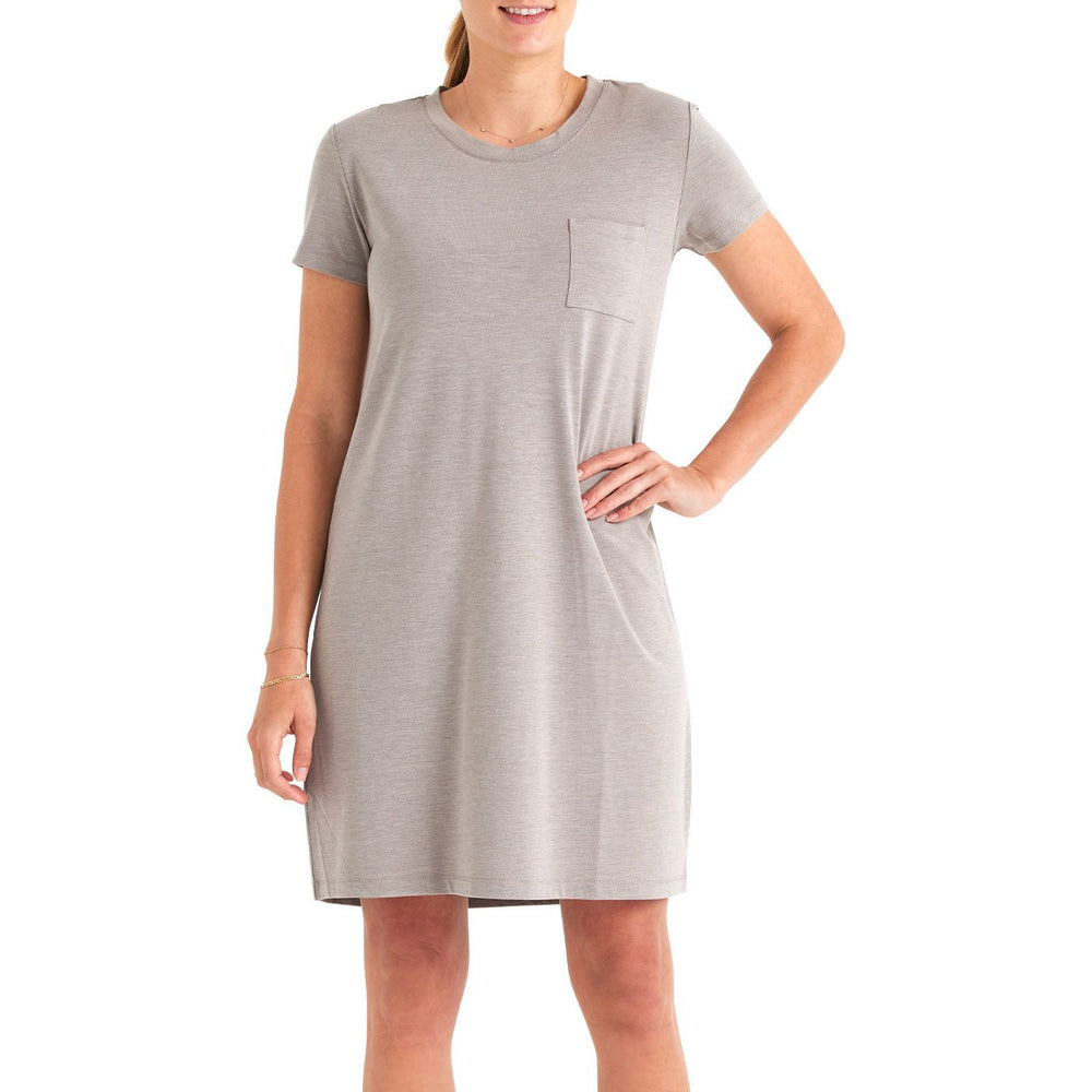 Free Fly Women's Bamboo Flex Pocket Dress, Heather Dune