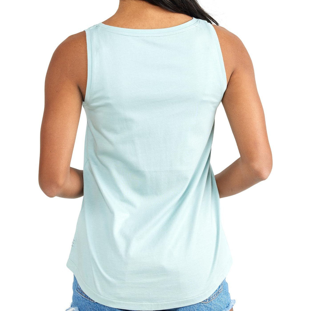 Free Fly Women's Bamboo Heritage Tank, Flats Blue, view 2
