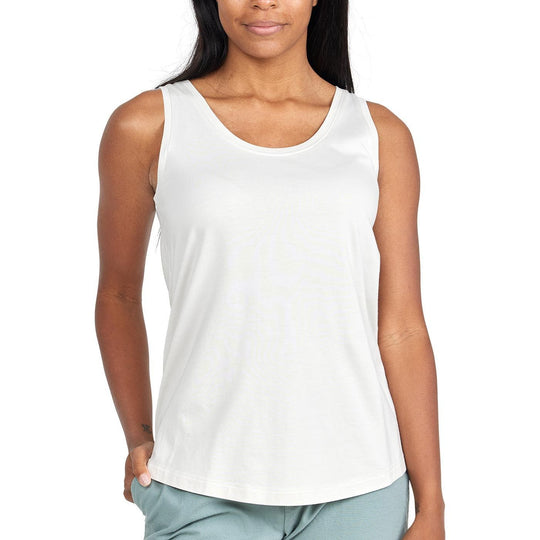 Free Fly Women's Bamboo Heritage Tank, White Cap