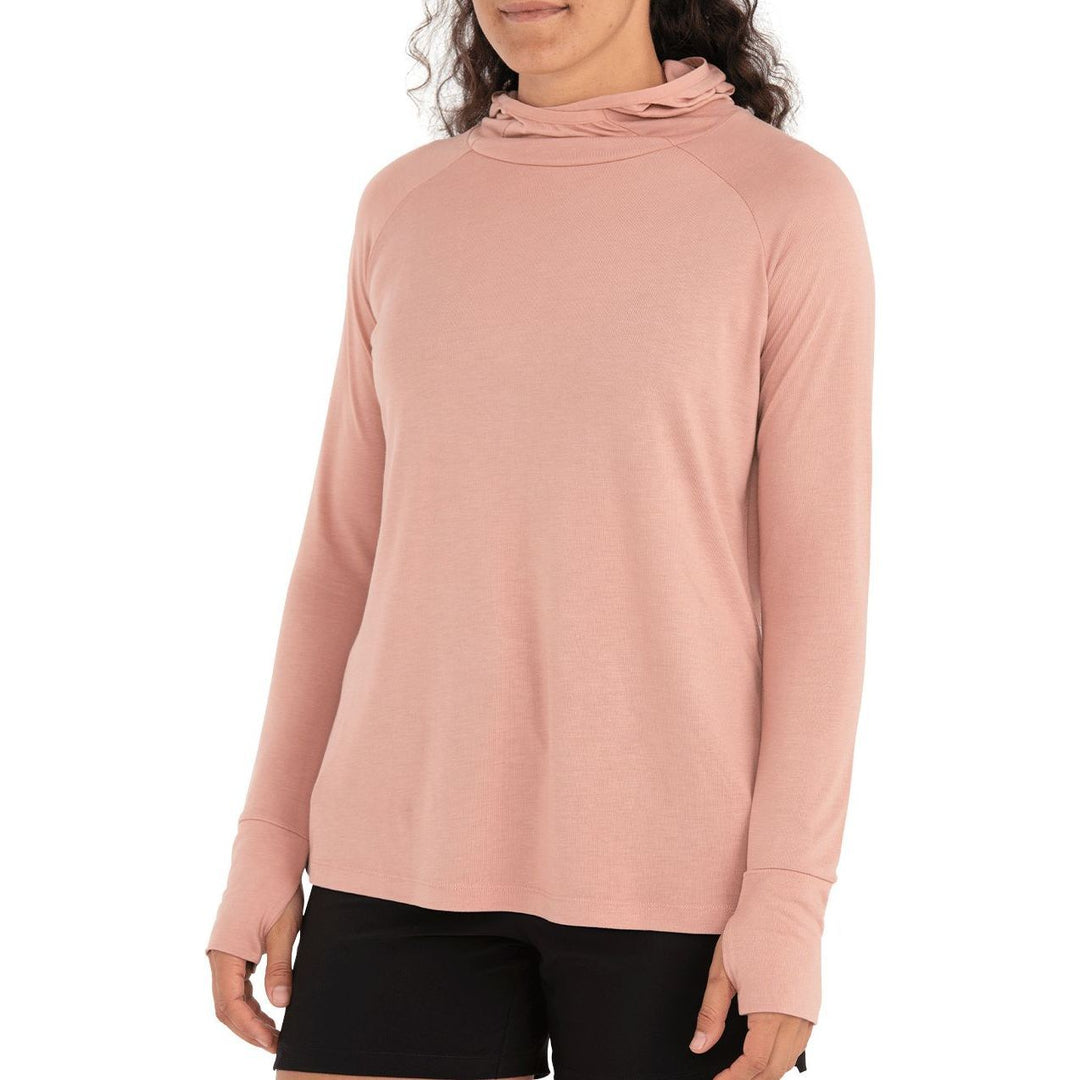 Free Fly Women's Bamboo Lightweight Hoody, Orange Dusk