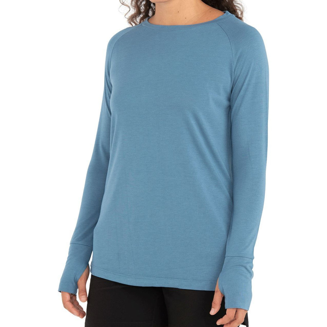 Free Fly Women's Bamboo Lightweight Long Sleeve, Cape Blue
