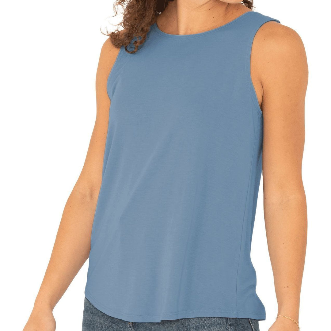 Free Fly Women's Bamboo Lightweight Tank, Cape Blue