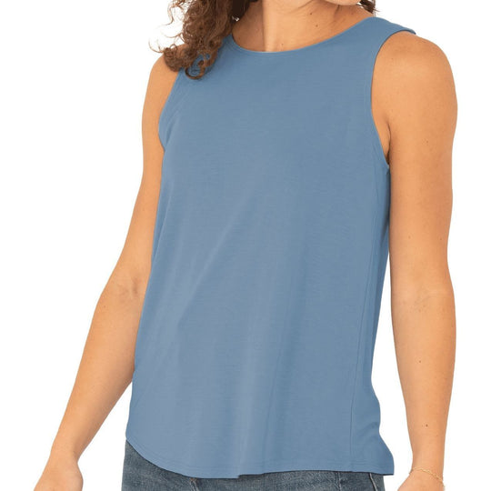 Free Fly Women's Bamboo Lightweight Tank, Cape Blue