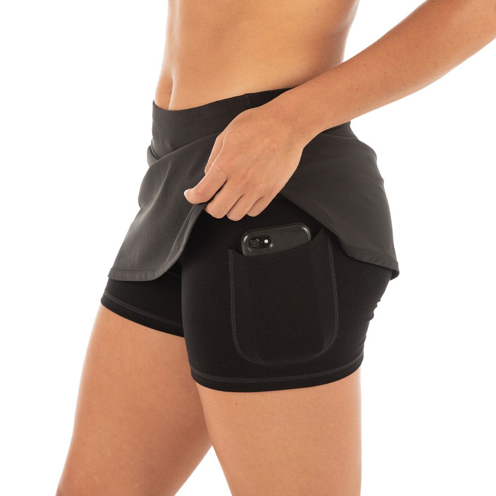 Free Fly Women's Bamboo-Lined Breeze Skort, Black, view 4