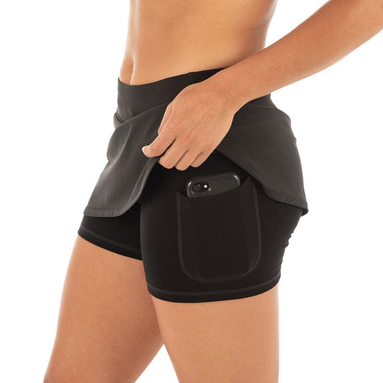 Free Fly Women's Bamboo-Lined Breeze Skort, Black, view 4