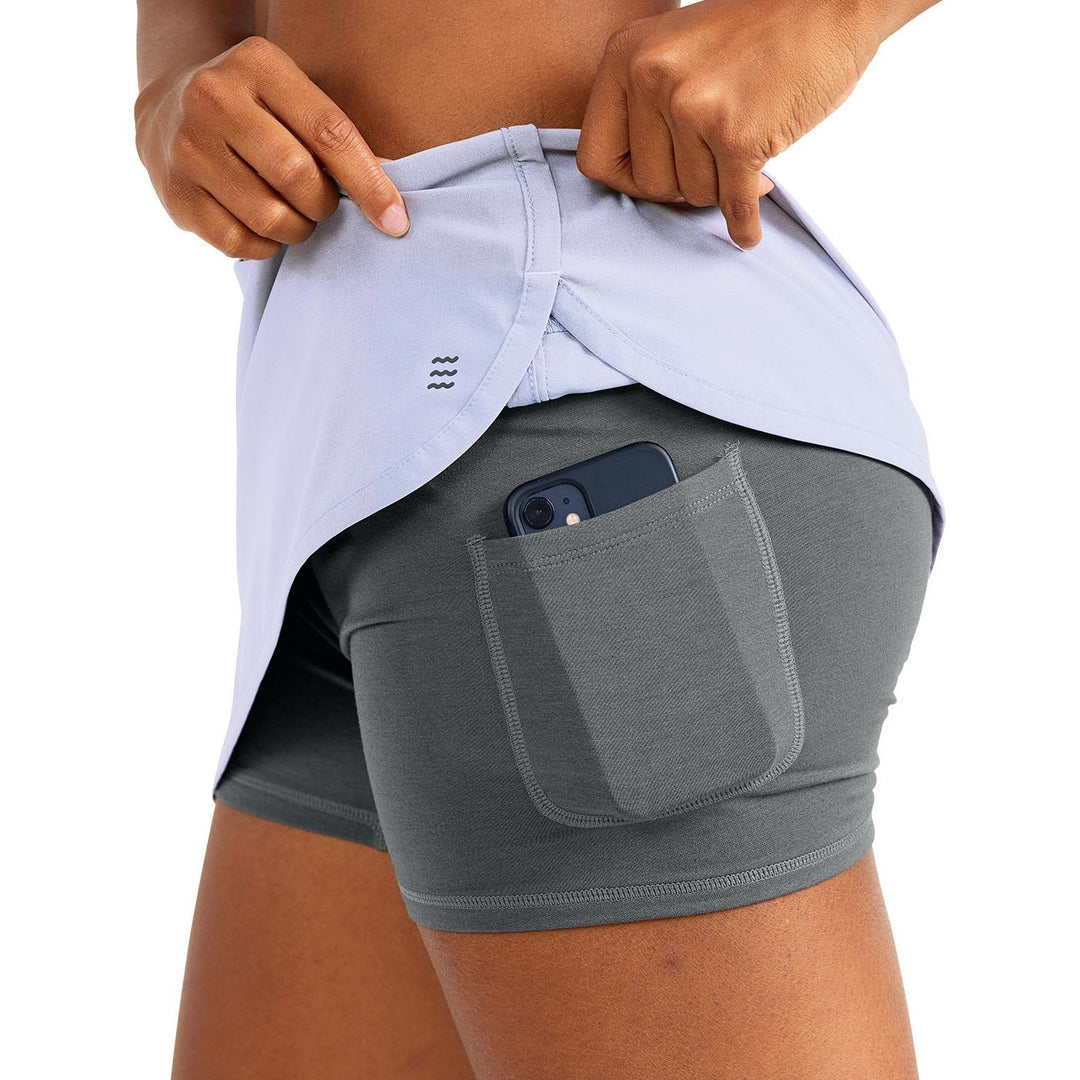 Free Fly Women's Bamboo-Lined Breeze Skort, Lavender, view 3