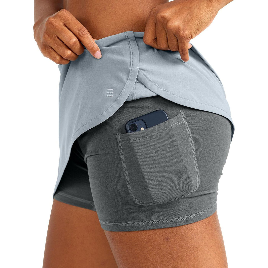 Free Fly Women's Bamboo-Lined Breeze Skort, Slate, view 3