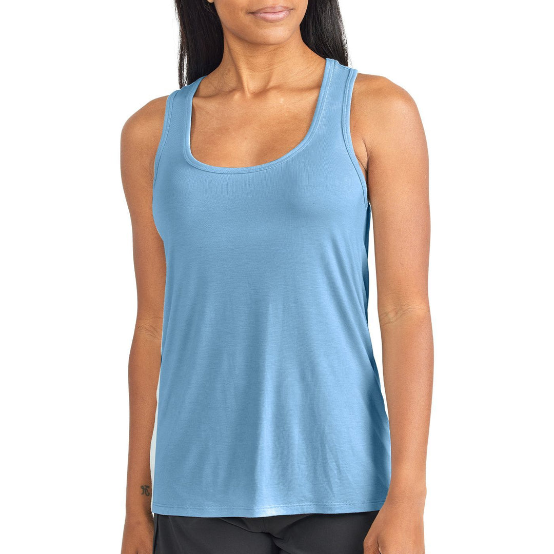Free Fly Women's Bamboo Motion Racerback Tank, Blue Reef