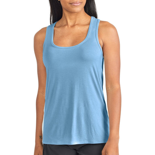 Free Fly Women's Bamboo Motion Racerback Tank, Blue Reef