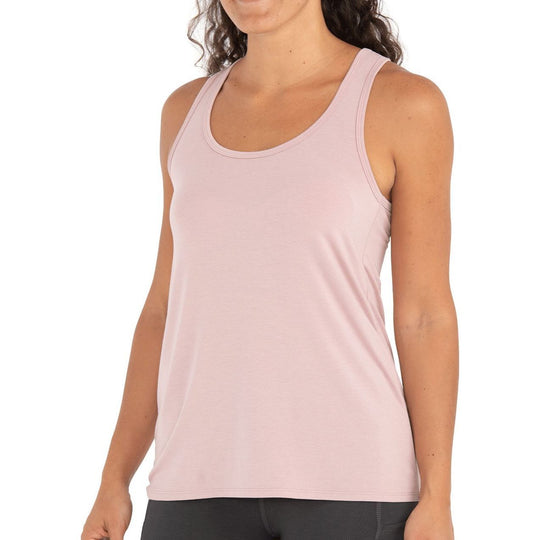 Free Fly Women's Bamboo Motion Racerback Tank, Harbor Pink