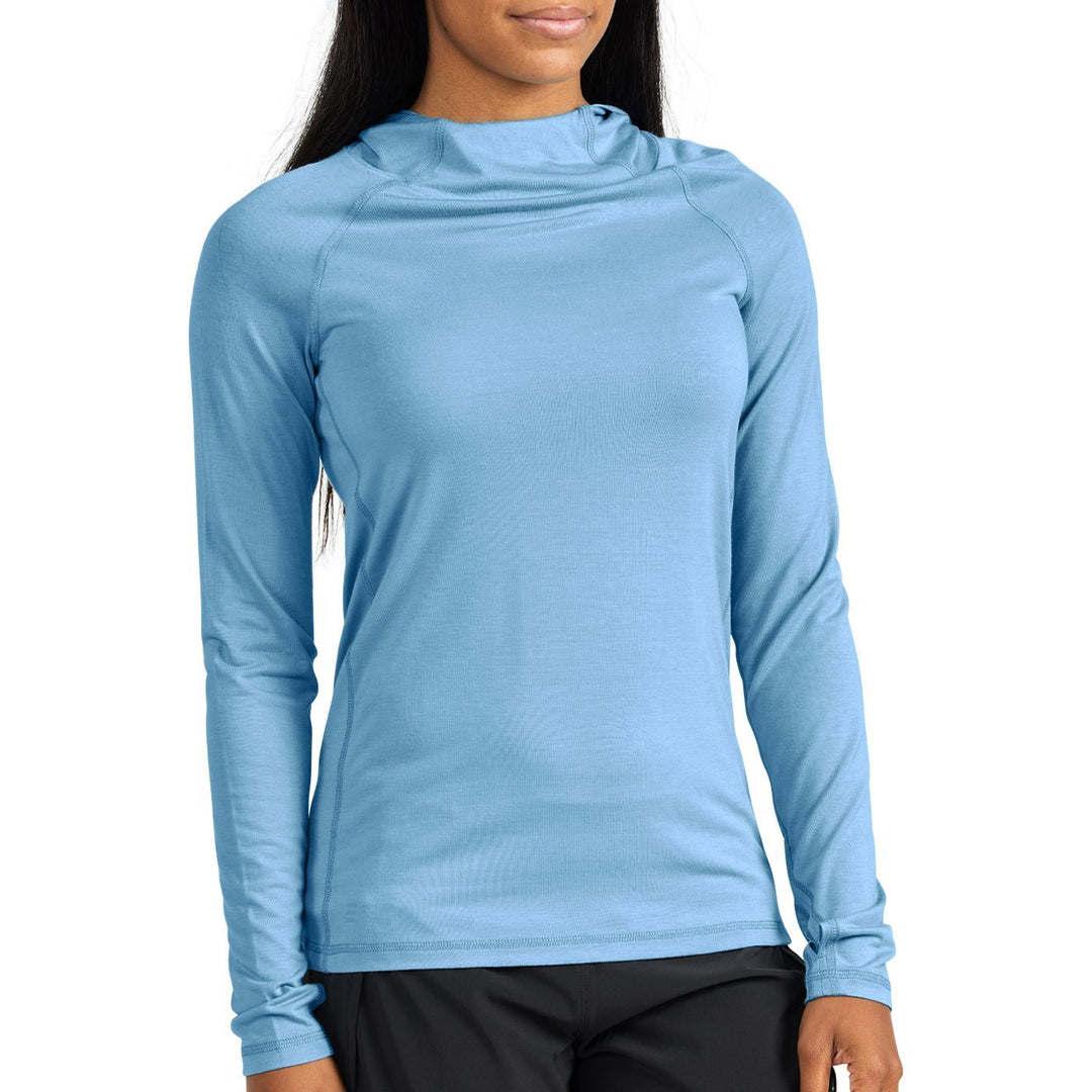 Free Fly Women's Bamboo Shade Hoody, Blue Reef