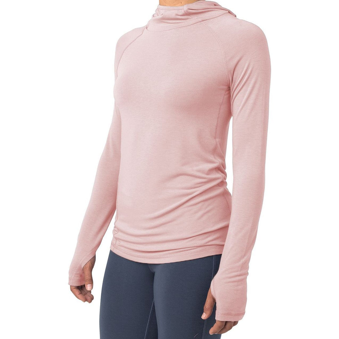 Free Fly Women's Bamboo Shade Hoody, Harbor Pink