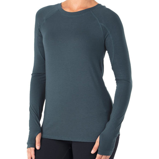 Free Fly Women's Bamboo Shade Long Sleeve, Blue Dusk