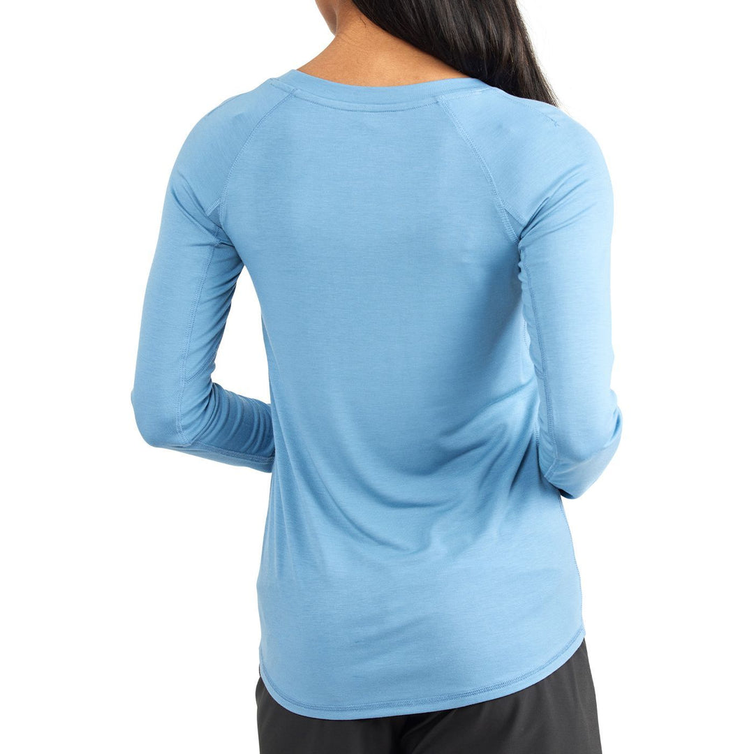Free Fly Women's Bamboo Shade Long Sleeve, Blue Reef, view 2