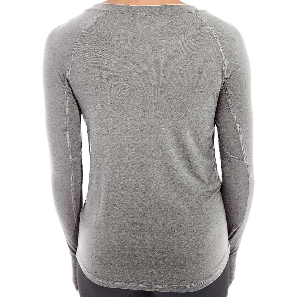 Free Fly Women's Bamboo Shade Long Sleeve, Heather Grey, view 2