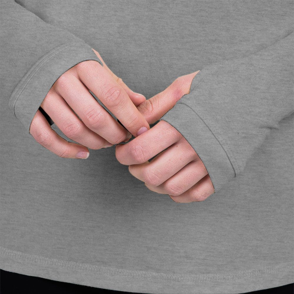 Free Fly Women's Bamboo Shade Long Sleeve, Heather Grey, view 3