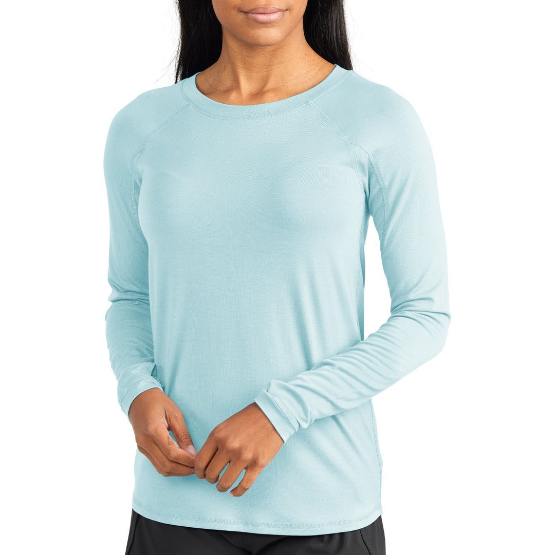 Free Fly Women's Bamboo Shade Long Sleeve, Ocean Mist