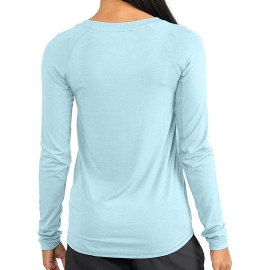 Free Fly Women's Bamboo Shade Long Sleeve, Ocean Mist, view 2