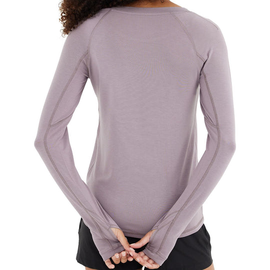 Free Fly Women's Bamboo Shade Long Sleeve, Purple Sage, view 2