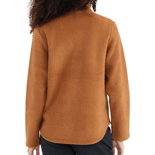 Free Fly Women's Bamboo Sherpa Fleece Half Zip, Camel, view 2