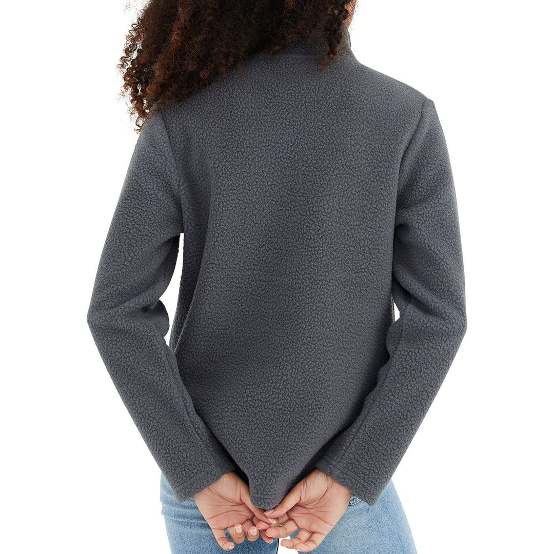 Free Fly Women's Bamboo Sherpa Fleece Half Zip, Iron Grey, view 2