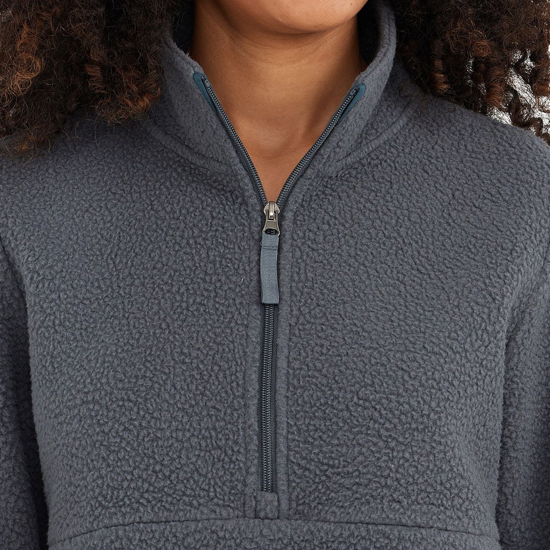 Free Fly Women's Bamboo Sherpa Fleece Half Zip, Iron Grey, view 4