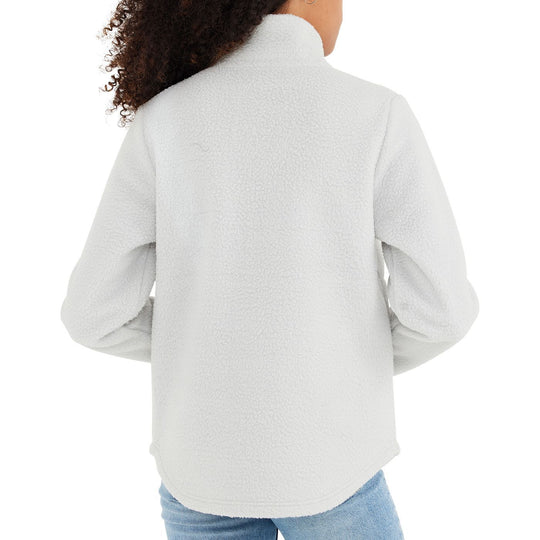 Free Fly Women's Bamboo Sherpa Fleece Half Zip, Light Grey, view 2