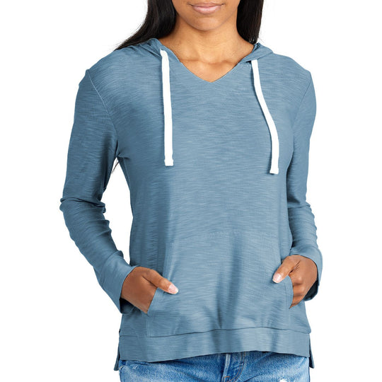 Free Fly Women's Bamboo Slub Hoody, Pacific Blue