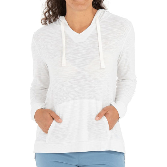 Free Fly Women's Bamboo Slub Hoody, Sea Salt