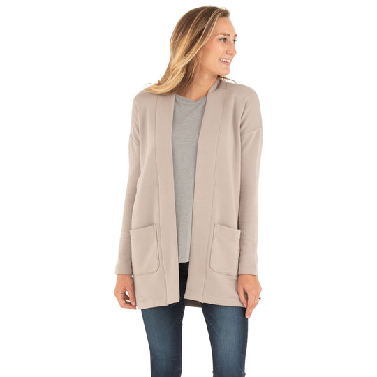 Free Fly Women's Bamboo Thermal Fleece Cardigan, Dune