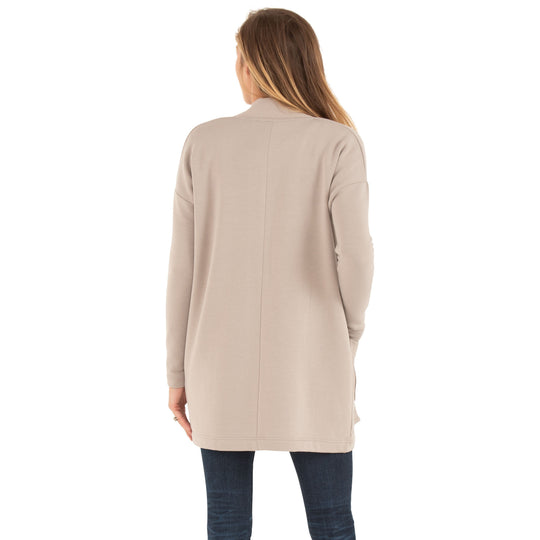 Free Fly Women's Bamboo Thermal Fleece Cardigan, Dune, view 3