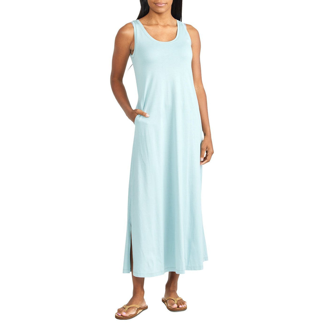 Free Fly Women's Bamboo Heritage Midi Dress, Flats Blue