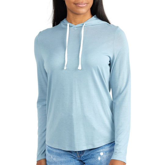 Free Fly Women's Lightweight Shore Hoody, Blue Fog