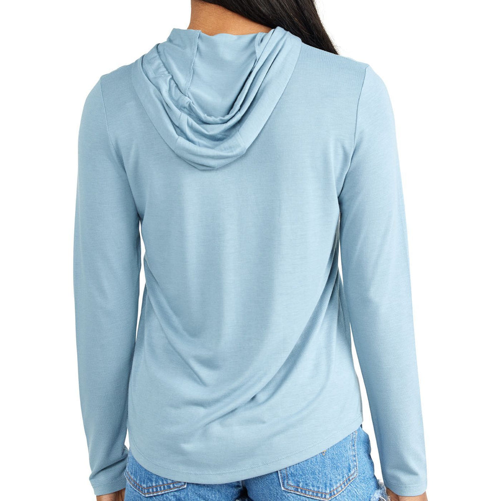 Free Fly Women's Lightweight Shore Hoody, Blue Fog, view 2