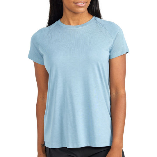 Free Fly Women's Lightweight Tee, Blue Fog