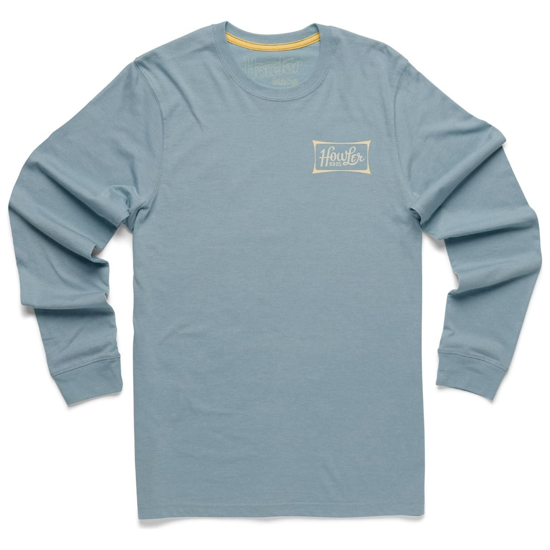 Howler Brothers Longsleeve T-Shirt, Howler Classic: Light Blue Heather, view 2