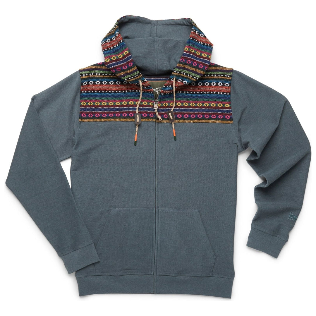 Howler Brothers Shaman Hoodie, Smoked Blue / Helio Jacquard