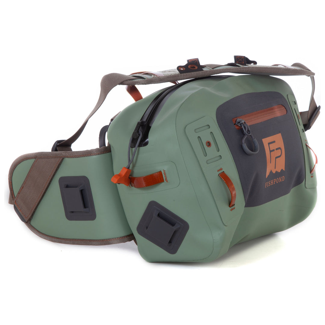 Fishpond Thunderhead Submersible Lumbar, Eco Yucca, packaging